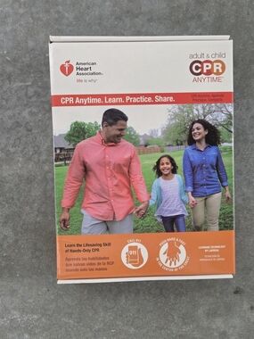 American Heart Association CPR Anytime Training Kit Adult and Child New
